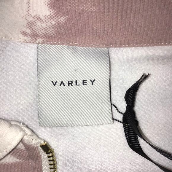 Varley Romero Sweatshirt Tan Tie Dye Collared Half Zip Pullover Size S NWT - Picture 4 of 10